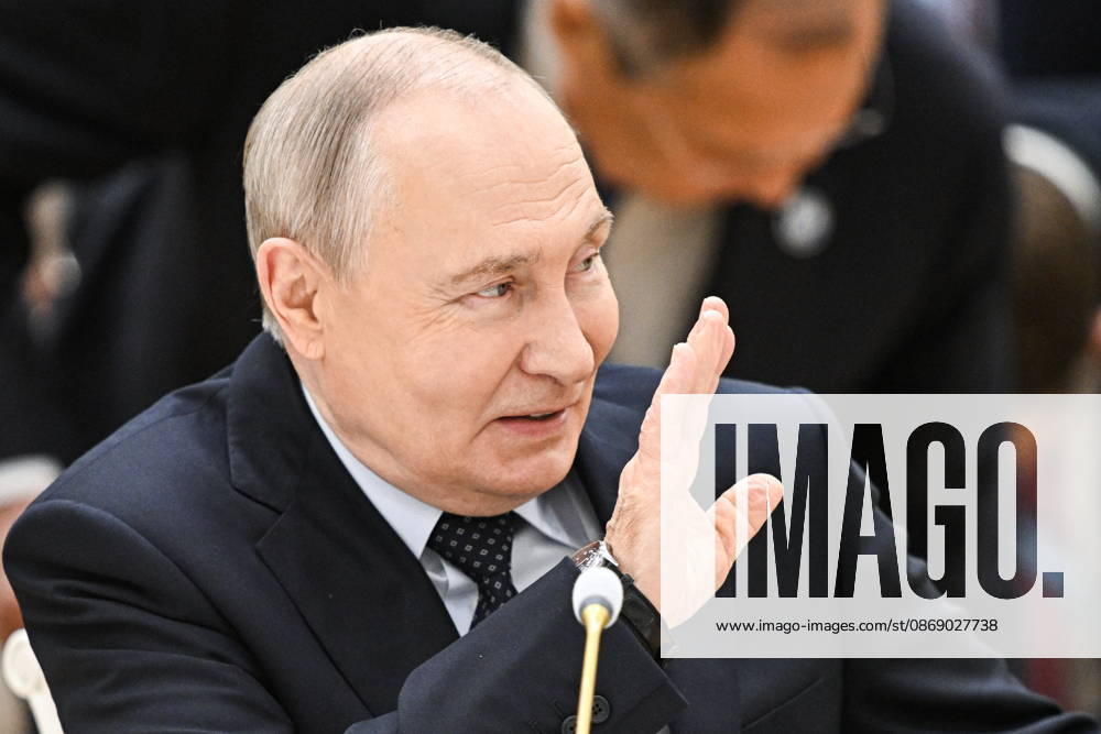 TURKMENISTAN, BALKAN PROVINCE - OCTOBER 9, 2026: Russia s President Vladimir Putin attends a narrow-format meeting of the CIS Council of Heads of State in Turkmenbashi Turkmenistan - ZUMAt113 20261009_zaa_t113_094
