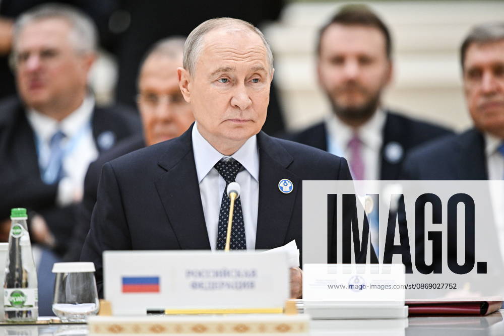TURKMENISTAN, BALKAN PROVINCE - OCTOBER 9, 2026: Russia s President Vladimir Putin attends a narrow-format meeting of the CIS Council of Heads of State in Turkmenbashi Turkmenistan - ZUMAt113 20261009_zaa_t113_095