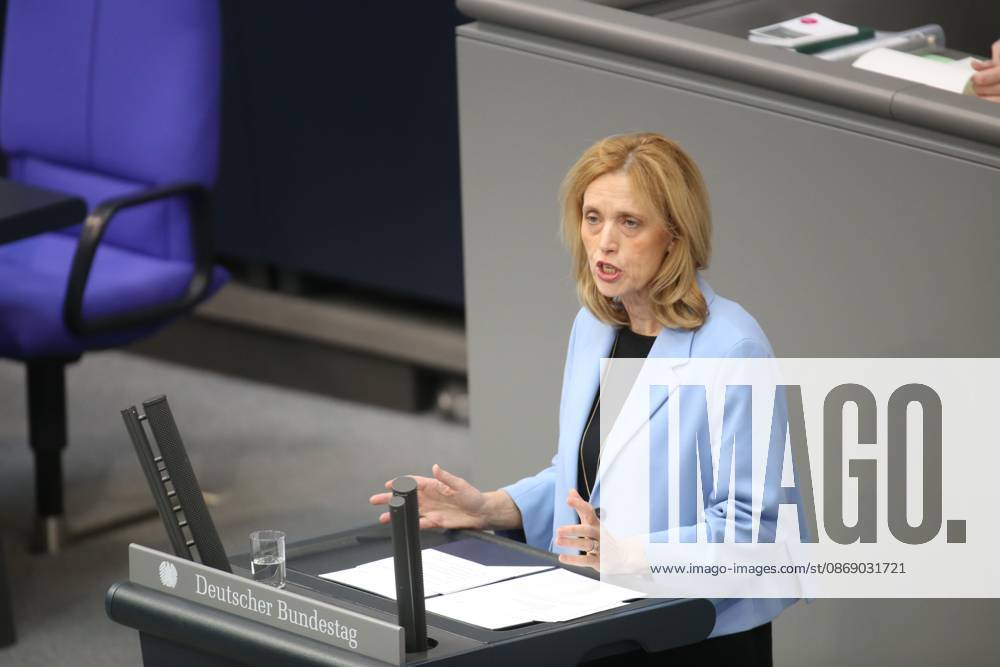 German Bundestag 100th Session of the Bundestag Federal Minister of Education, Family, Senior Citizens, Women, and Youth Karin Prien CDU
