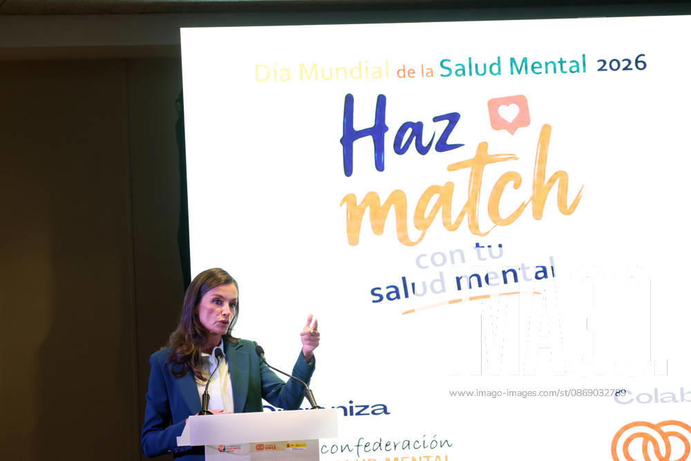 Queen Letizia presides over the official ceremony for World Mental Health Day 2026 Queen Letizia during the official ceremony for World Mental Health Day 2026 at the Hotel Ilunion Atrium on October 9, 2026, in Madrid, Spain. Organized by the Spanish Mental Health Confederation, the event will be held under the slogan Match Your Mental Health, in collaboration with the Ministry of Social Rights, Consumer Affairs, and the 2030 Agenda and the ONCE Foundation CELEBRITIES QUEEN ROYALTY HEALTH MENTAL HEALTH Raú Madrid Madrid, Spain