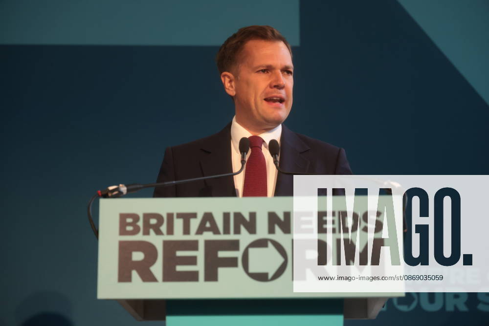 London, United Kingdom. Reform UK press conference with Robert Jenrick. Robert Jenrick hosts Reform UK press conference in Westminster.