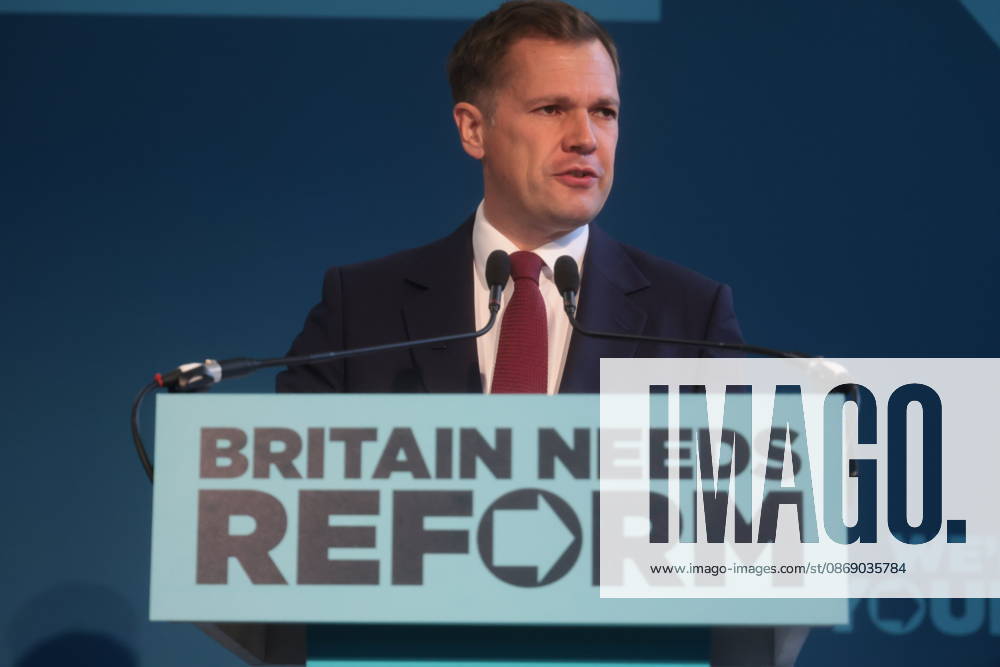 London, United Kingdom. Reform UK press conference with Robert Jenrick. Robert Jenrick hosts Reform UK press conference in Westminster.