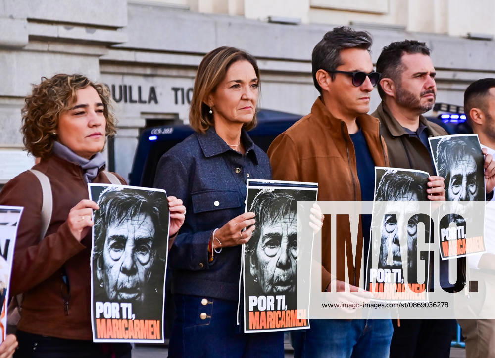 Members and representatives of the Madrid branch of the Spanish Socialist WorkersÃ¢â‚¬â ¢ Party (PSOE) observe a minute of silence outside Madrid City Hall in memory of Maricarmen, who died after being evicted from her home. Her death has become a symbol of the housing crisis and the struggle against real estate speculation. Madrid SPAIN - ZUMAz108 20261009_znp_z108_003