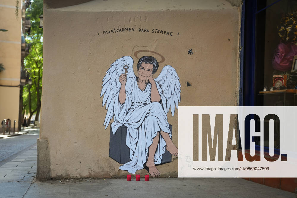 Maricarmen Forever, the new work by street artist TVBoy in Barcelona The work Maricarmen Forever by street artist TVBoy, as of October 9, 2026, in Barcelona, Catalonia, Spain. Street artist TVBoy has depicted Maricarmen with angel wings and a key in her hand, paying tribute to the elderly woman who was evicted from her apartment a few weeks ago following her death, with the phrase Maricarmen Forever OCTOBER 9, 2026 Barcelona Catalonia Barcelona Catalonia Spain