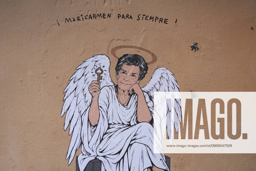 Maricarmen Forever, the new work by street artist TVBoy in Barcelona The work Maricarmen Forever by street artist TVBoy, as of October 9, 2026, in Barcelona, Catalonia, Spain. Street artist TVBoy has depicted Maricarmen with angel wings and a key in her hand, paying tribute to the elderly woman who was evicted from her apartment a few weeks ago following her death, with the phrase Maricarmen Forever OCTOBER 9, 2026 Barcelona Catalonia Barcelona Catalonia Spain