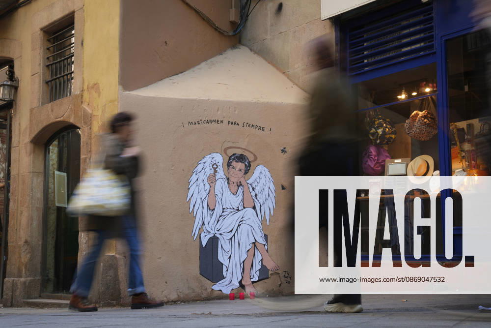 Maricarmen Forever, the new work by street artist TVBoy in Barcelona The work Maricarmen Forever by street artist TVBoy, as of October 9, 2026, in Barcelona, Catalonia, Spain. Street artist TVBoy has depicted Maricarmen with angel wings and a key in her hand, paying tribute to the elderly woman who was evicted from her apartment a few weeks ago following her death, with the phrase Maricarmen Forever OCTOBER 9, 2026 Barcelona Catalonia Barcelona Catalonia Spain