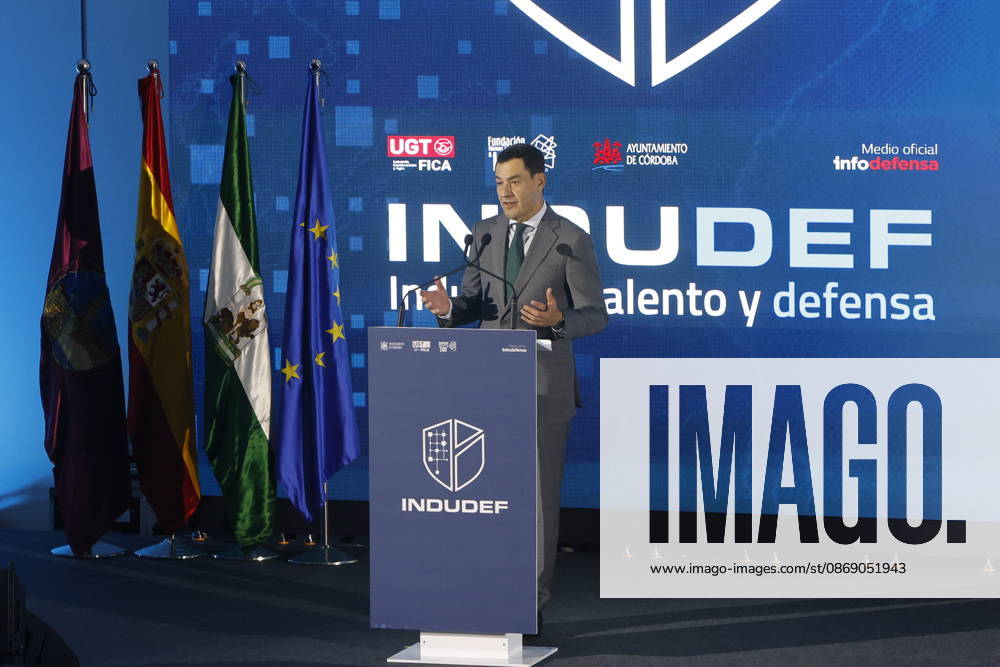 King Felipe VI Closes the Indudef 2026 Defense Industry Congress in Córdoba The president of the Regional Government of Andalusia, Juanma Moreno, speaks at the closing ceremony of the Indudef 2026 Defense Industry Congress October 9, 2026, in Córdoba, Andalusia, Spain Over the course of three days, Indudef has brought together companies in the defense, technology, and innovation sectors, in addition to panel discussions, professional meetings, and spaces designed to foster collaboration and networking OCTOBER 9, 2026 Córdoba, Andalusia, Spain Córdoba, Andalusia, Spain Spain