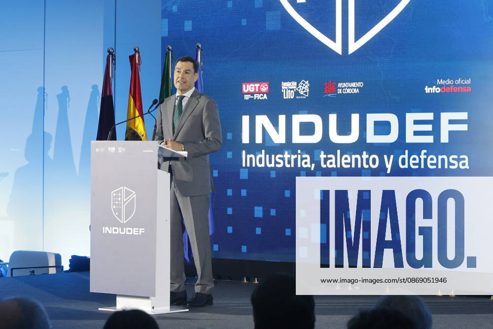 King Felipe VI Closes the Indudef 2026 Defense Industry Congress in Córdoba The president of the Regional Government of Andalusia, Juanma Moreno, speaks at the closing ceremony of the Indudef 2026 Defense Industry Congress October 9, 2026, in Córdoba, Andalusia, Spain Over the course of three days, Indudef has brought together companies in the defense, technology, and innovation sectors, in addition to panel discussions, professional meetings, and spaces designed to foster collaboration and networking OCTOBER 9, 2026 Córdoba, Andalusia, Spain Córdoba, Andalusia, Spain Spain
