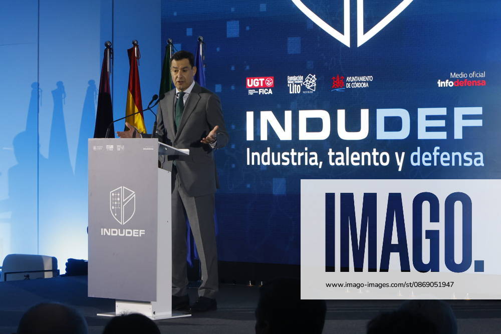 King Felipe VI Closes the Indudef 2026 Defense Industry Congress in Córdoba The president of the Regional Government of Andalusia, Juanma Moreno, speaks at the closing ceremony of the Indudef 2026 Defense Industry Congress October 9, 2026, in Córdoba, Andalusia, Spain Over the course of three days, Indudef has brought together companies in the defense, technology, and innovation sectors, in addition to panel discussions, professional meetings, and spaces designed to foster collaboration and networking OCTOBER 9, 2026 Córdoba, Andalusia, Spain Córdoba, Andalusia, Spain Spain