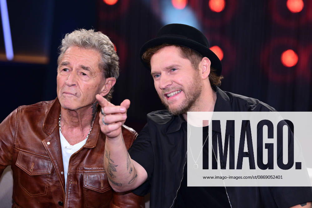 Peter Maffay and Johannes Oerding during the NDR Talk Show on October 9, 2026, at NDR Studio Lokstedt in Hamburg, Germany; NDR Talk Show in Hamburg, Germany