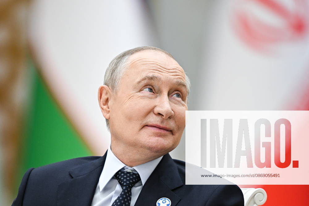 TURKMENISTAN, BALKAN PROVINCE - OCTOBER 9, 2026: Russia s President Vladimir Putin attends an expanded meeting of the CIS Council of Heads of State in Turkmenbashi Turkmenistan - ZUMAt113 20261009_zaa_t113_527