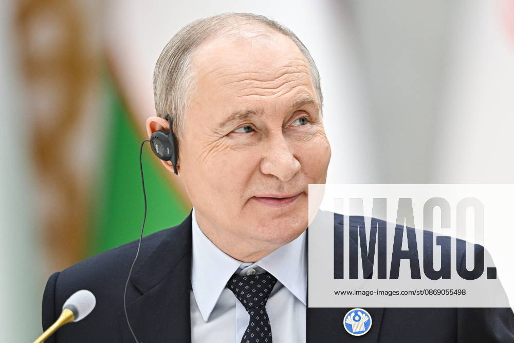 TURKMENISTAN, BALKAN PROVINCE - OCTOBER 9, 2026: Russia s President Vladimir Putin attends an expanded meeting of the CIS Council of Heads of State in Turkmenbashi Turkmenistan - ZUMAt113 20261009_zaa_t113_530