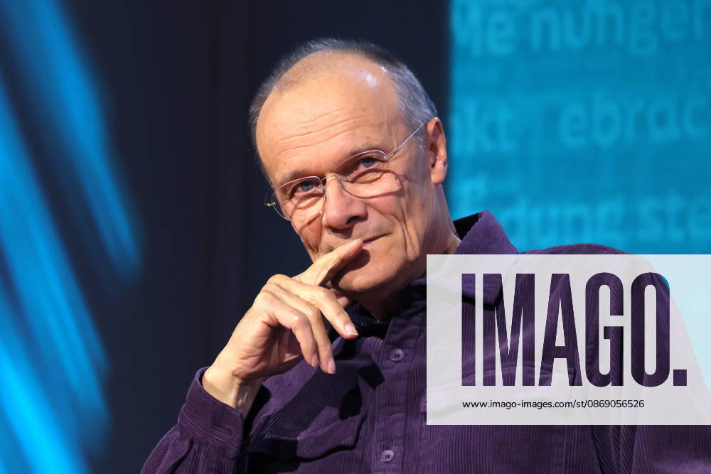 Frankfurt am Main, Germany, Frankfurt Book Fair: Edgar Selge, actor and author of the book *Jura s Last Winter*, in conversation on the ARD Stage