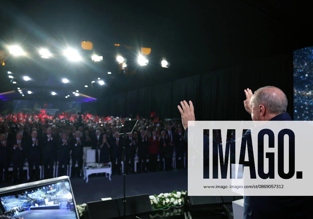 Turkish President Recep Tayyip Erdogan KIRKLARELI, TURKIYE - OCTOBER 9: (---- - MANDATORY CREDIT - TURKISH PRESIDENCY MURAT KULA HANDOUT - NO MARKETING NO ADVERTISING CAMPAIGNS - DISTRIBUTED AS A SERVICE TO CLIENTS----) Turkish President Recep Tayyip Erdogan makes a speech as he attends the Cerkezkoy-Kapikule High-Speed Railway Line Opening Ceremony in Kirklareli, Turkiye on October 9, 2026. Turkish Presidency Murat Kula Handout Anadolu Kirklareli Turkey. Editorial use only. Please get in touch for any other usage.