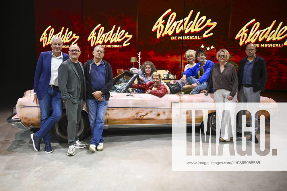 Flodder - De Musical Barneveld, 09 10 2026 : Flodder , De Musical presentation . Pix : Gert Verhulst, Tijl Dauwe, Dick Maas, Rian Gerritsen , William Spaaij , Shanna Slaap , Koen van der Molen , Anja Van Mensel , Wolter Lommerde . Credit : Peter De Smedt CC . Barneveld Netherlands