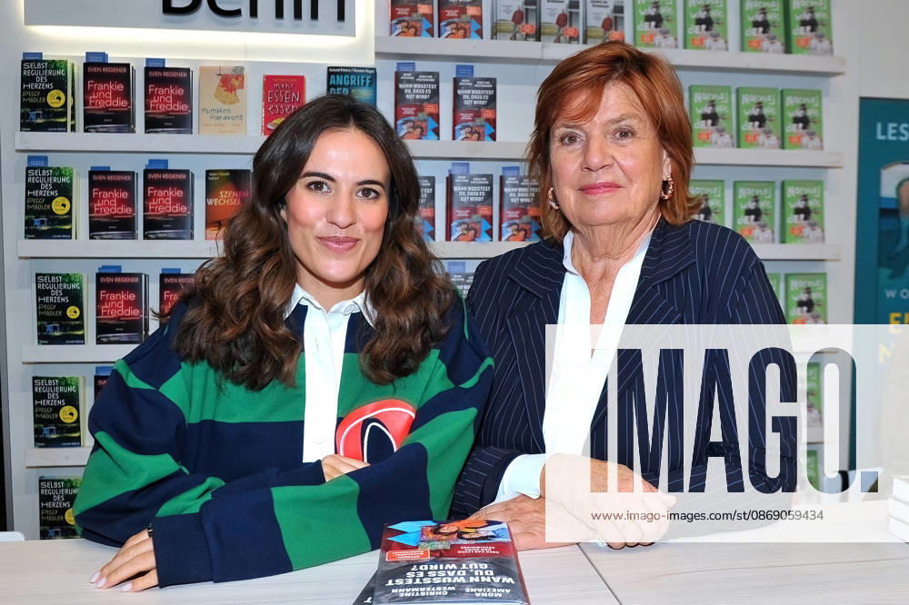 Frankfurt Book Fair 2026: Host Mona Ameziane and author Christine Westermann on October 9, 2026, at the Frankfurt Book Fair 20261009MWI153848