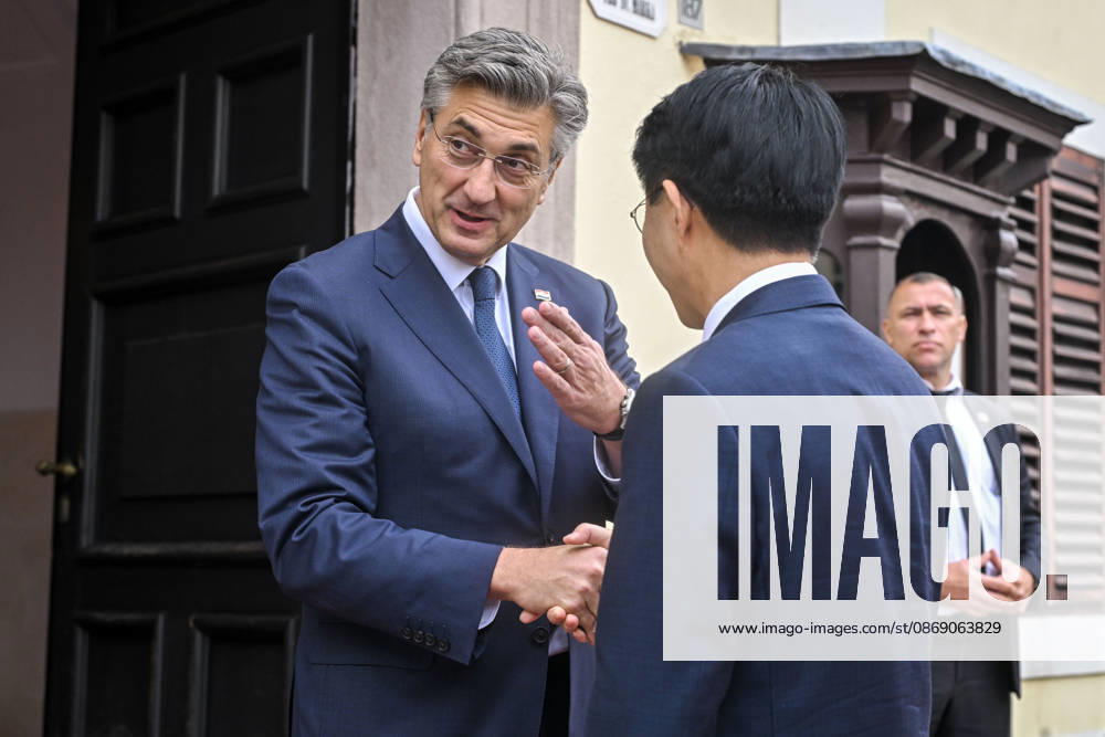 Croatian PM Plenkovic meets South Korean parliament speaker Croatian Prime Minister Andrej Plenkovic met with Cho Jeong-sik, Speaker of the National Assembly of the Republic of Korea, at the Banski dvori government headquarters in Zagreb, Croatia on October 9, 2026. NevaxZganec PIXSELL