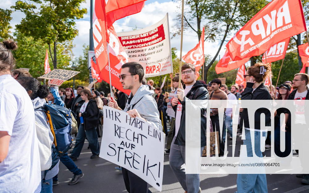 Protest Against the Headscarf Ban. Participants in the School on Fire demonstration—a school strike against the headscarf ban, but also against racism in general— sexism, and militarization in schools at Human Rights Square in Vienna, Austria Vienna Human Rights Square Vienna Austria
