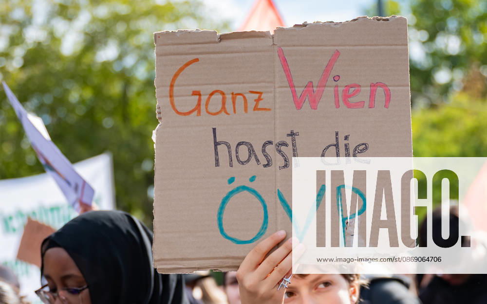 Protest Against the Headscarf Ban. Participants in the School on Fire demonstration—a school strike against the headscarf ban, but also against racism in general— sexism, and militarization in schools at Human Rights Square in Vienna, Austria Vienna Human Rights Square Vienna Austria