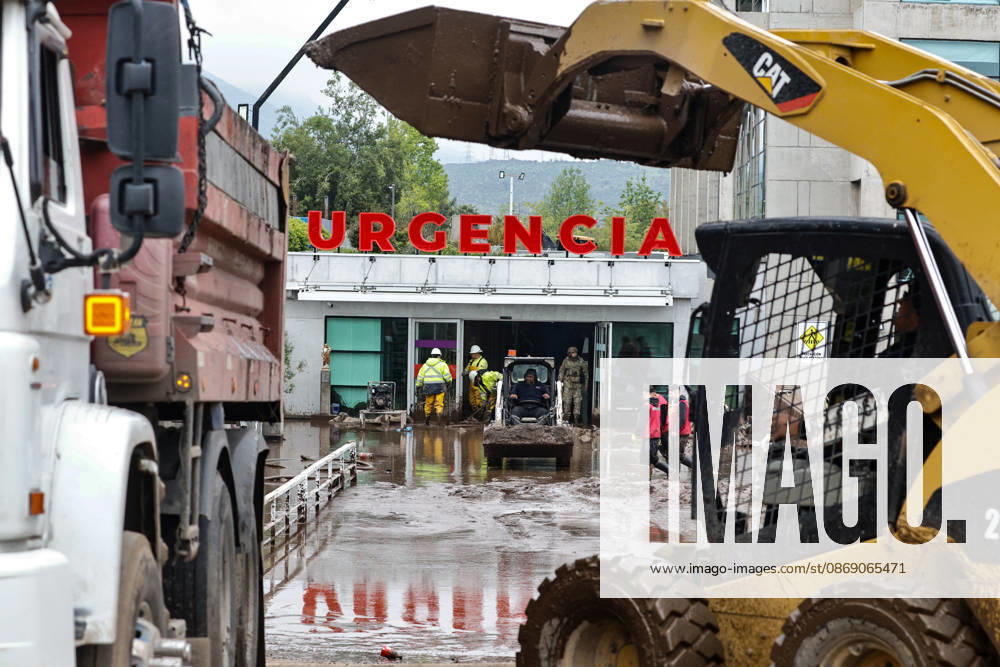 Santiago, October 9, 2026: Consequences of a mudslide that affected the area from San Carlos de Apoquindo to Los Dominicos in the Las Condes district, causing widespread damage and sweeping away vehicles and people. Diego Martin Aton, Chile, Aton 1198173 jpeg