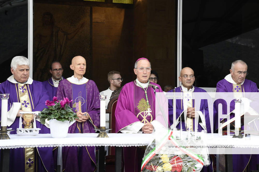 IPA89467084 - Longarone, October 9, 2026. The 63rd anniversary of the Vajont disaster at the Fortogna Cemetery