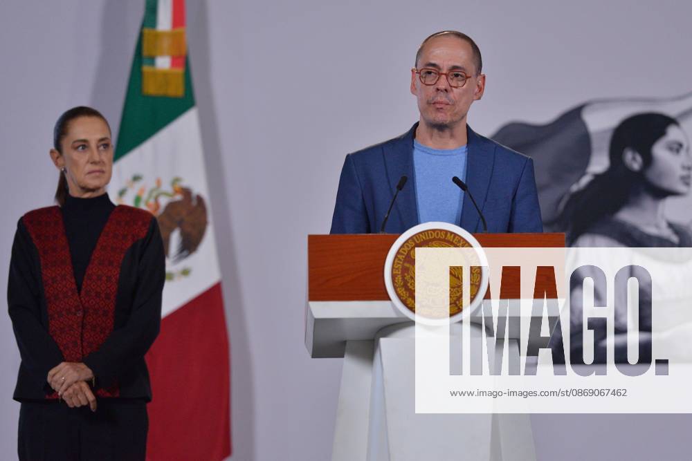 TO-45414-MEXICO , September 10, 2026. Jos& xe9; Antonio Merino, head of the Agency for Digital Transformation and Telecommunications, spoke about sanctions against public servants and national policy during the "People& 039;s Conference" at the National Palace in Mexico City. Clasos.com.mx - ZUMAcs4_ 20261009_faa_cs4_013