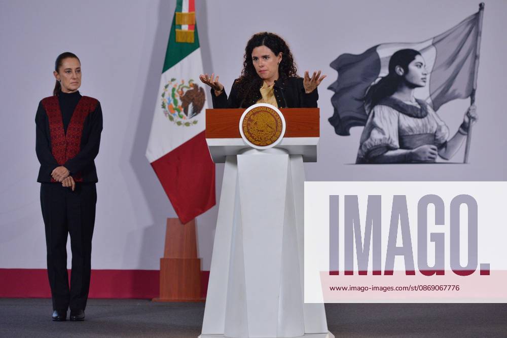 TO-45414-MEXICO , September 10, 2026. Luisa Mar& xed;a Alcalde, Legal Counsel to the Mexican Federal Executive, spoke about digital laws and national policy during the "People& 039;s Conference" at the National Palace in Mexico City. Clasos.com.mx. - ZUMAcs4_ 20261009_faa_cs4_032