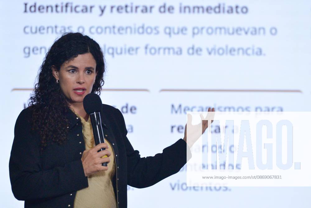 TO-45414-MEXICO , September 10, 2026. Luisa Mar& xed;a Alcalde, Legal Counsel to the Mexican Federal Executive, spoke about digital laws and national policy during the "People& 039;s Conference" at the National Palace in Mexico City. Clasos.com.mx. - ZUMAcs4_ 20261009_faa_cs4_029