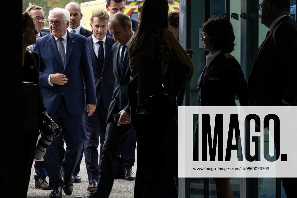 Emmanuel Macron And Frank-Walter Steinmeier Visit Laser Megajoule at CEA - Le Barp French President Emmanuel Macron and German President Frank-Walter Steinmeier visit the Laser Megajoule research facility operated by the French Alternative Energies and Atomic Energy Commission (CEA). The facility is part of France s nuclear deterrence simulation programme, in Le Barp, France, on October 9, 2026. Photo by Margot Le Gonidec ABACAPRESS.COM Le Barp France