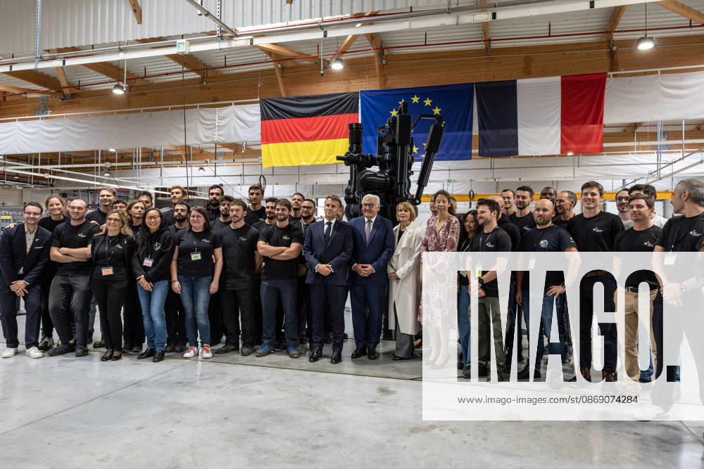 Emmanuel Macron, President of the French Republic, and Frank-Walter Steinmeier, Federal President of Germany, visit the Franco-German company The Exploration Company in Le Haillan, on October 9, 2026, during the German president’s visit to France. Margot Le Gonidec Pool, Bestimage. French President Emmanuel Macron and German President Frank-Walter Steinmeier visit The Exploration Company, a Franco-German space company in Le Haillan, Gironde, France, on October 9, 2026. Le Haillan, France