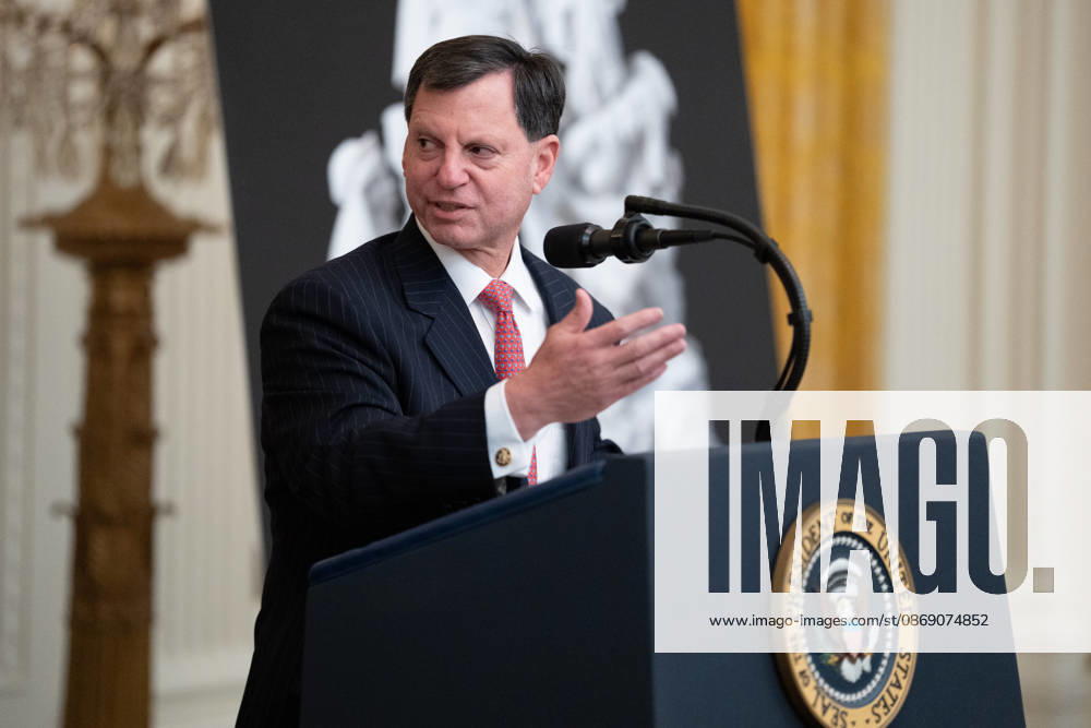 Commissioner of the Social Security Administration of the United States Frank Bisignano speaks during an event in the East Room of the White House in Washington, DC on Friday, Oct. 9, 2026. Trump is hosting a Columbus Day celebration. WASP20261009121 AaronxSchwartz