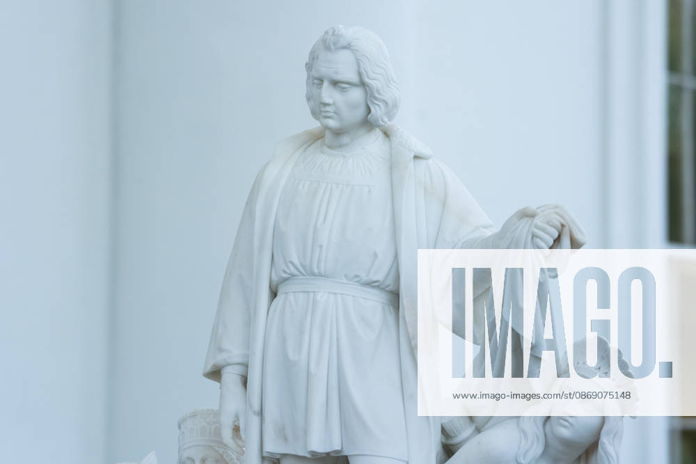 A statue of Christopher Columbus is on display ahead of its permanent relocation to the Rose Garden at the White House in Washington, DC Friday, October 9, 2026. WASP20261009123 AaronxSchwartz