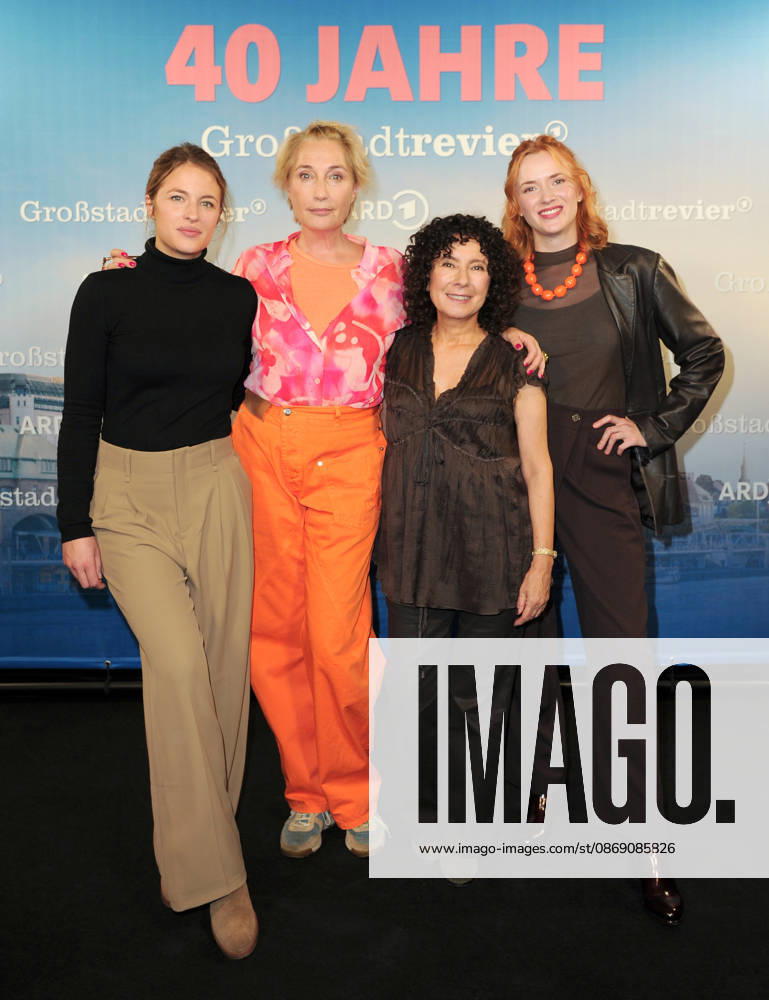 Sinha Melina Gierke, Saskia Fischer, Maria Ketikidou, and Sofie Junker at a photo call celebrating 40 years of *Großstadtrevier* at the Astor Filmlounge in HafenCity, Hamburg, October 7, 2026. Please include the caption: IMAGO Michael Wigglesworth