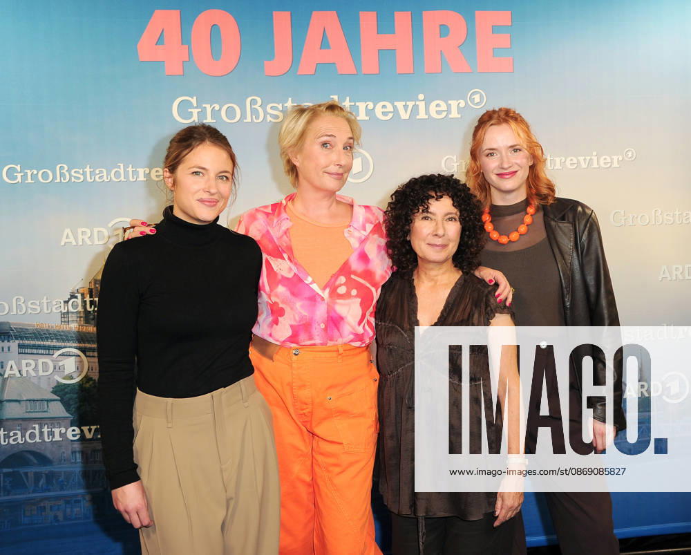 Sinha Melina Gierke, Saskia Fischer, Maria Ketikidou, and Sofie Junker at a photo call celebrating 40 years of *Großstadtrevier* at the Astor Filmlounge in HafenCity, Hamburg, October 7, 2026. Please include the caption: IMAGO Michael Wigglesworth