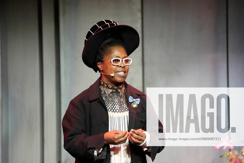 Zanele Muholi of South Africa receives the Hasselblad Prize, an international photography award, at a ceremony at World of Volvo in Gothenburg, Sweden, on October 9, 2026. GOTHENBURG, SWEDEN