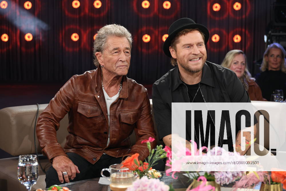Peter Maffay and Johannes Oerding, musicians, appeared as guests on the NDR Talk Show on October 9, 2026, on NDR Television’s Channel 3; photo op before the taping on October 2, 2026, at the Hamburg Lokstedt television studio
