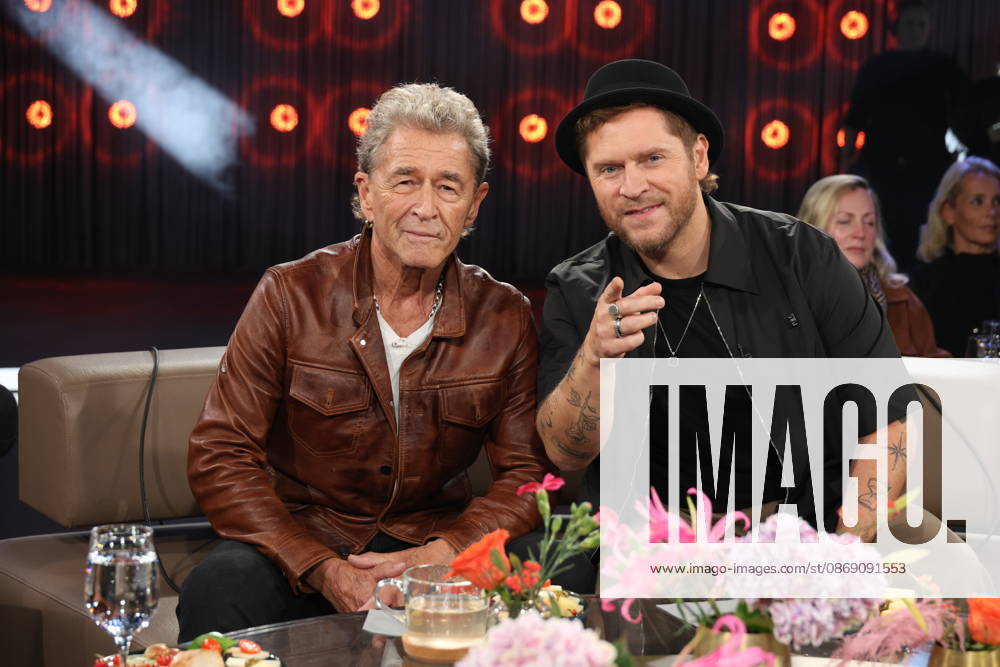 Peter Maffay and Johannes Oerding, musicians, appeared as guests on the NDR Talk Show on October 9, 2026, on NDR Television’s Channel 3; photo op before the taping on October 2, 2026, at the Hamburg Lokstedt television studio