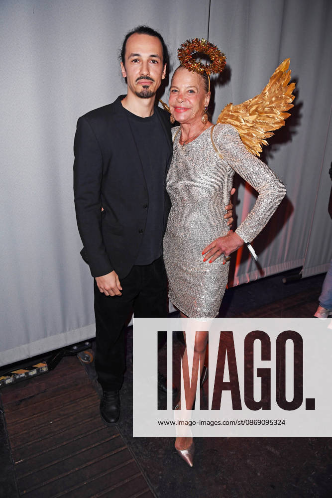 Marvin Herzsprung, son of Bernd Herzsprung, and Barbara Engel at the KINDERSCHUTZENGEL e.V. Gala 2026 at Spindler Klatt in Berlin on October 9, 2026
