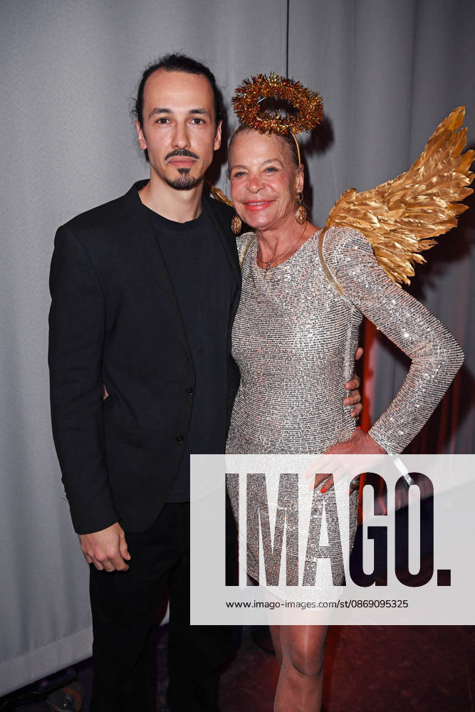 Marvin Herzsprung, son of Bernd Herzsprung, and Barbara Engel at the KINDERSCHUTZENGEL e.V. Gala 2026 at Spindler Klatt in Berlin on October 9, 2026