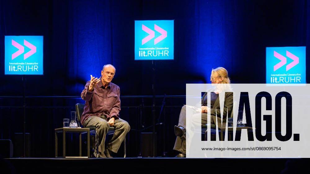 Essen: Jura s Last Winter with actors Edgar Selge and Claudia Dichter at Lit Ruhr ** FOR ** **Edgar Selge and Claudia Dichter on Friday, October 9, 2026, at Zeche Zollverein in Essen-Katernberg, Germany, North Rhine-Westphalia (NRW), Essen. Copyright UwexErnst