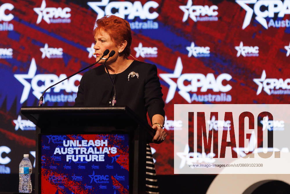 CPAC NATIONAL CONFERENCE 2026, One Nation leader Pauline Hanson speaks during the 2026 Conservative Political Action Network (CPAC) national conference at the Royal International Convention Centre in Brisbane, Saturday, October 10, 2026. ( NO ARCHIVING BRISBANE QUEENSLAND Australia