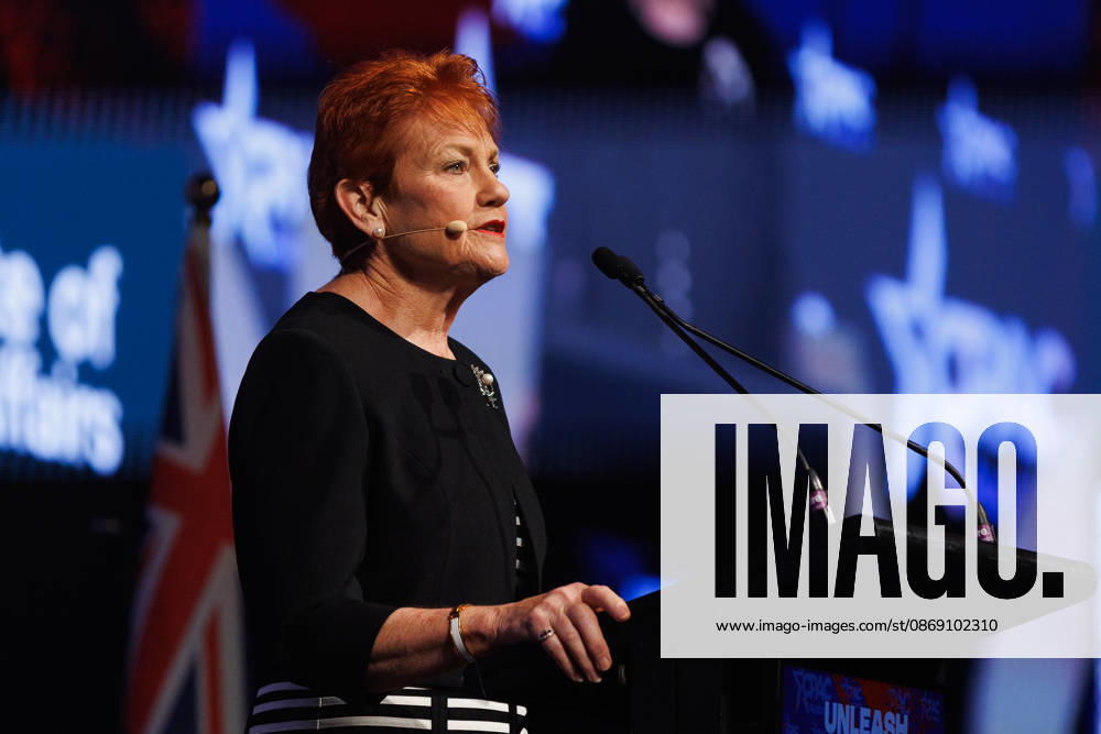 CPAC NATIONAL CONFERENCE 2026, One Nation leader Pauline Hanson speaks during the 2026 Conservative Political Action Network (CPAC) national conference at the Royal International Convention Centre in Brisbane, Saturday, October 10, 2026. ( NO ARCHIVING BRISBANE QUEENSLAND Australia