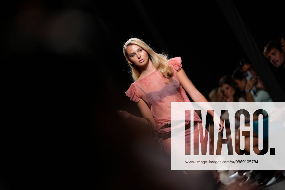 Lisbon Fashion Week in Lisboa, Portugal - 09 Oct 2026 A model walks the runway during Francisca Nabinho fashion show at ModaLisboa Priority, Lisbon Fashion Week in Lisboa. Lisbon Portugal