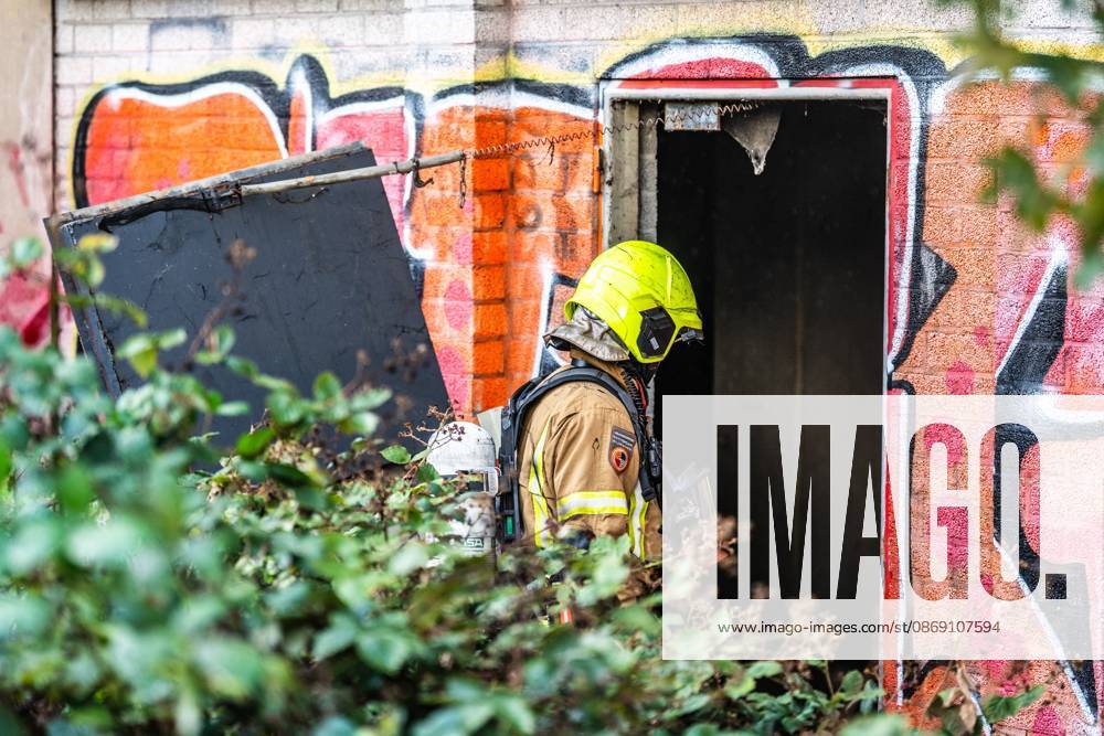 ROTTERDAM - An open access door to a technical room at a railway bridge in Delfshaven. Due to arson, no trains are running between Rotterdam Centraal and Delft Campus stations. MEDIATV ANP netherlands out - belgium out