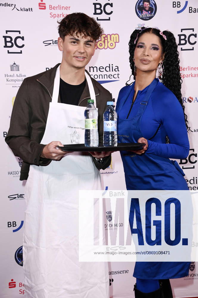 Benni BK and Micaela Schäfer at the Child Protection Angels Gala at Spindler Klatt in Berlin, October 9, 2026 Foto:xN.xKubelkax xFuturexImagex kinderschutzgala_6038