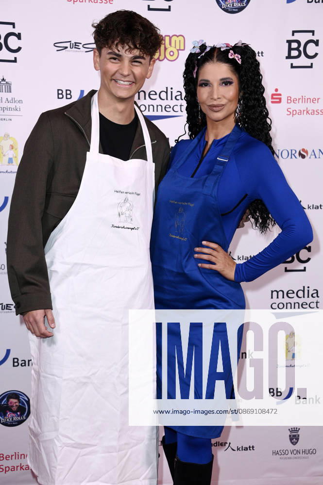 Benni BK and Micaela Schäfer at the Child Protection Angels Gala at Spindler Klatt in Berlin, October 9, 2026 Foto:xN.xKubelkax xFuturexImagex kinderschutzgala_6039