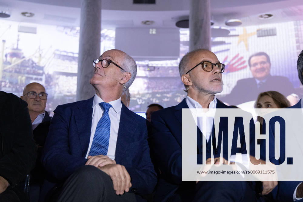IPA89497245 - Ernesto Maria Ruffini and Franco Gabrielli during the National Assembly of the new political party PiÃ¹ Uno, held at the Salone delle Colonne in Rome
