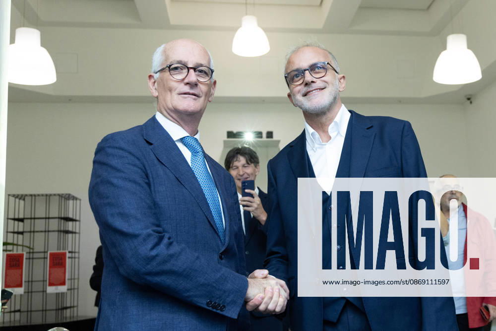 IPA89497233 - Ernesto Maria Ruffini and Franco Gabrielli during the National Assembly of the new political party Più Uno, held at the Salone delle Colonne in Rome