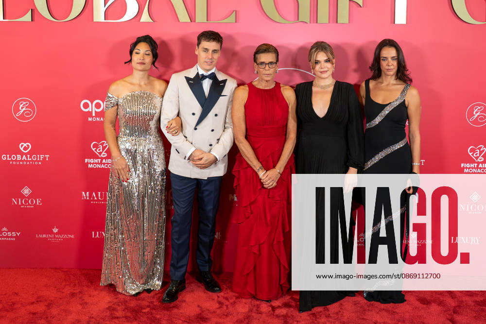 Photocall from the 2nd Global Gift Gala in Monaco: Marie Ducruet, Louis Ducruet, Princess Stéphanie of Monaco, Camille Gottlieb, and Pauline Ducruet attend the 2nd Monaco Global Gift Gala photocall at the Hotel de Paris on October 9, 2026, in Monaco, Monaco Photo by Laurent Coust Starface 460363 2026 10 09 Monaco Monaco