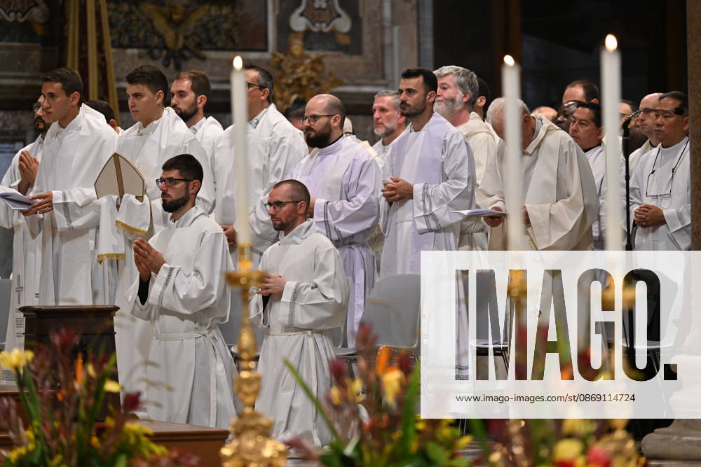 IPA89501749 - Italy, Rome, Vatican, October 10, 2026: Cardinal Baldo Reina celebrates a Mass for the ordination of deacons at St. John Lateran. Photograph by ALESSIA GIULIANI Catholic Press Photo